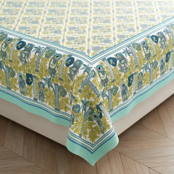Sage_Green_Floral_Printed_King_Size_Bedsheet