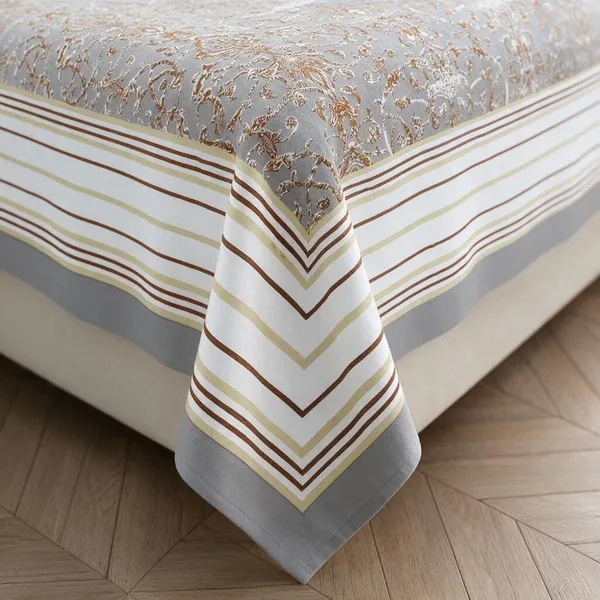 Grey_Floral_Print_King_Size_Bedsheet_Set