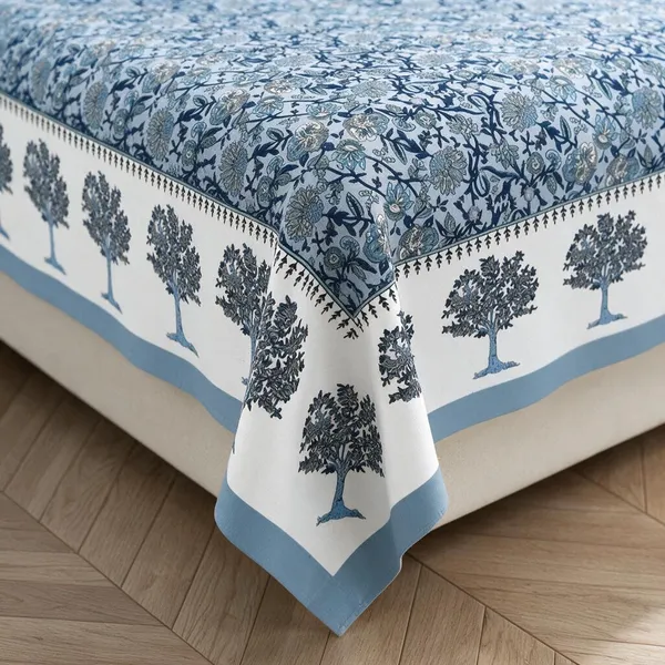 Blue_Botanical_Print_King_Size_Bedsheet