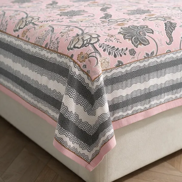 Pink_Floral_Print_King_Size_Bedsheet