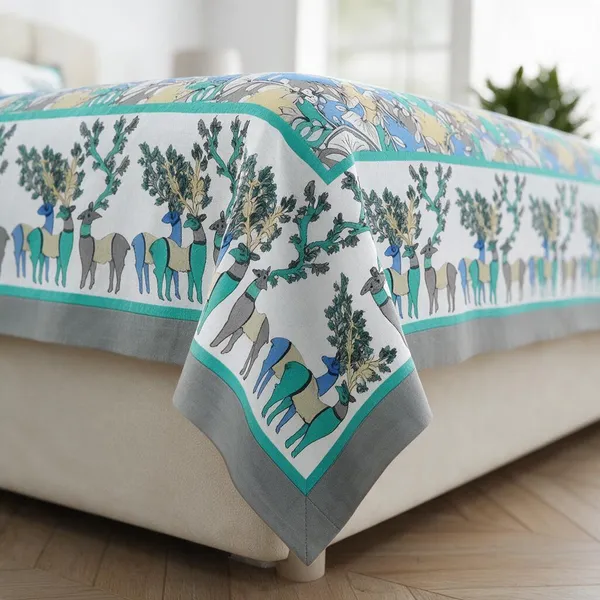 Blue_Floral_Printed_King_Size_Bedsheet