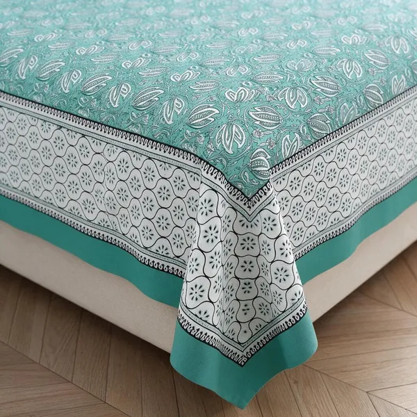 Sky_Blue_Paisley_Print_King_Size_Bedsheet