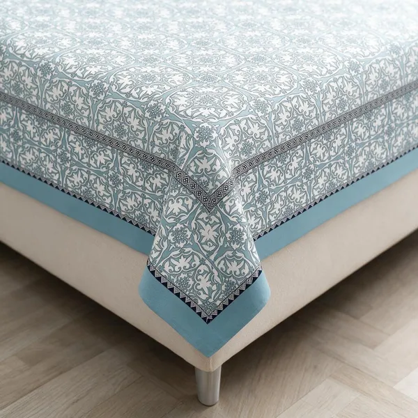 Blue_Ornamental_Print_King_Size_Bedsheet