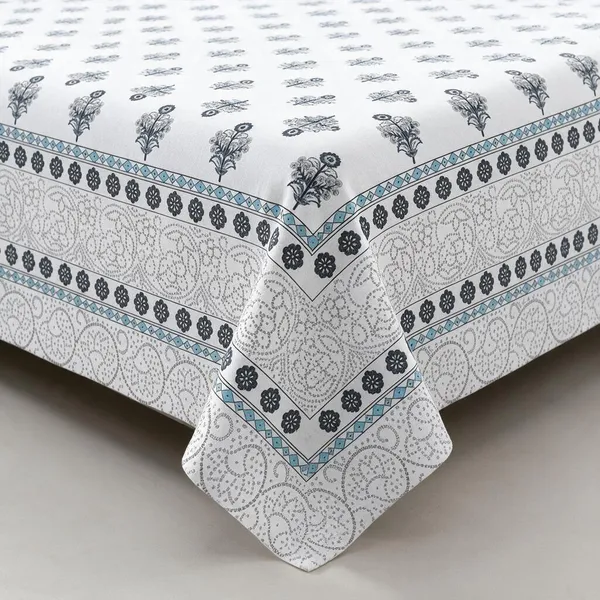 Navy_Blue_Traditional_Floral_Print_King_Size_Bedsheet