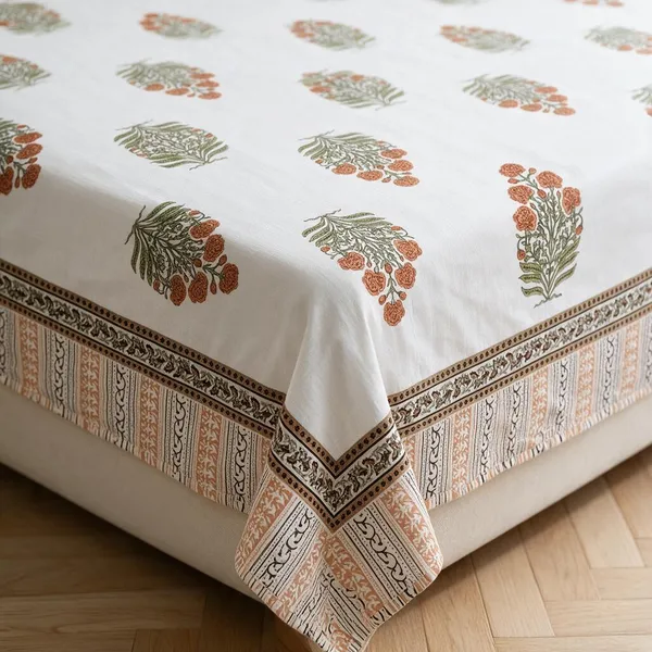 Coral_Floral_Print_King_Size_Bedsheet_Set