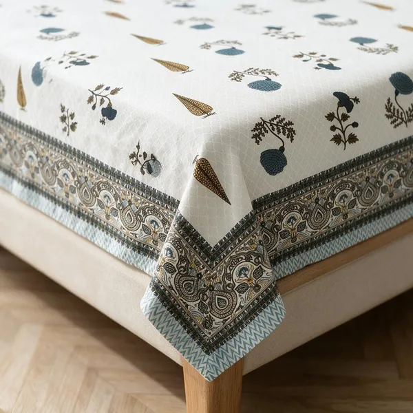 Deep_Teal_Botanical_Floral_Print_King_Size_Bedsheet_Set