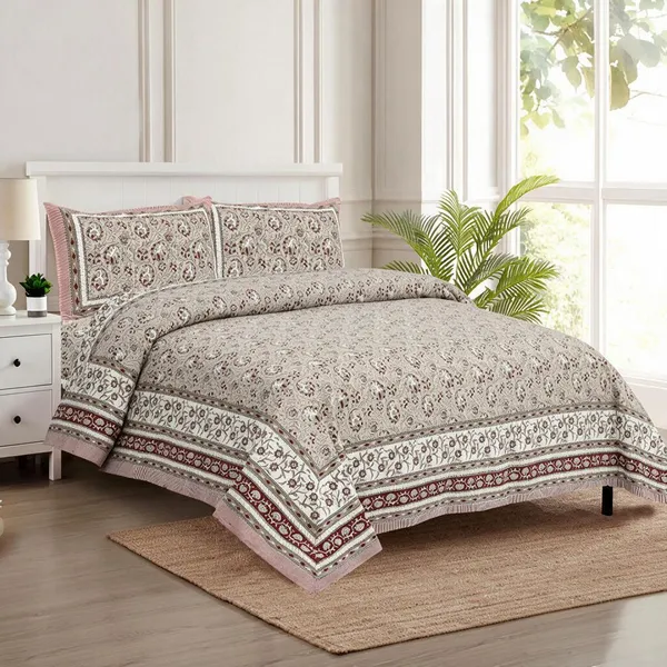 Brown_Paisley_Printed_King_Size_Bedsheet_Set