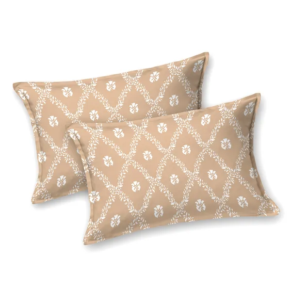 Brown_Floral_Print_King_Size_Bedsheet_Set