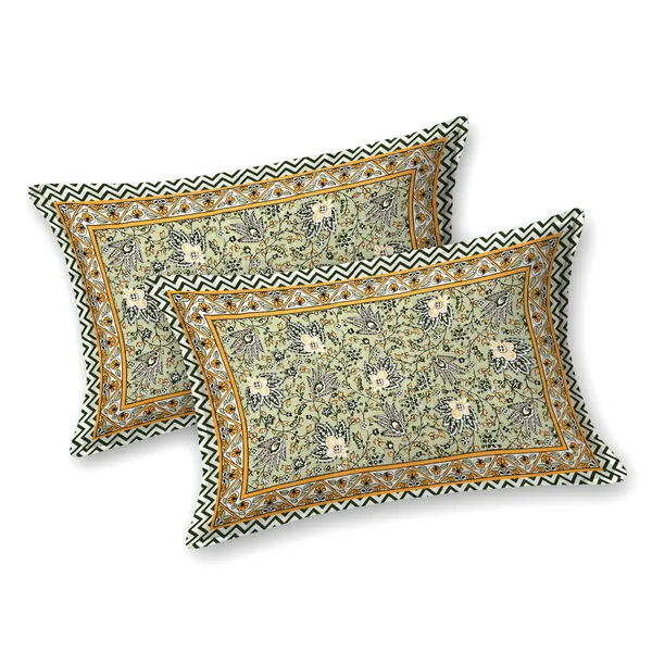 Green_Textile_Floral_Print_King_Size_Bedsheet