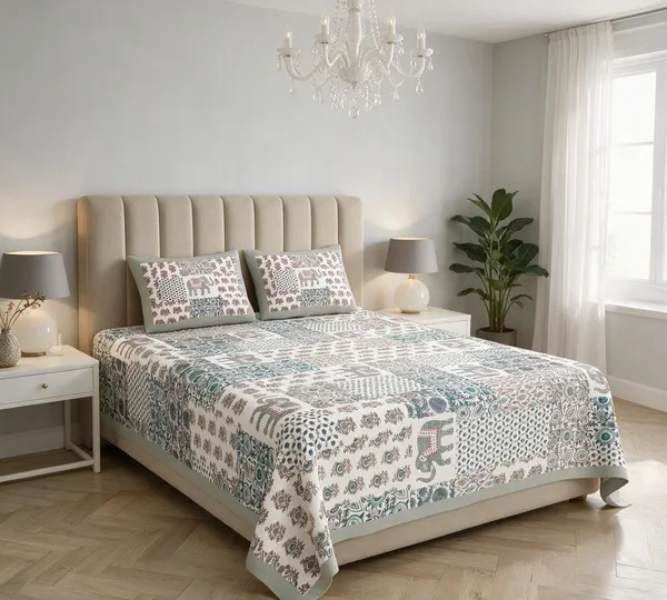 Powder_Blue_Printed_King_Size_Bedsheet