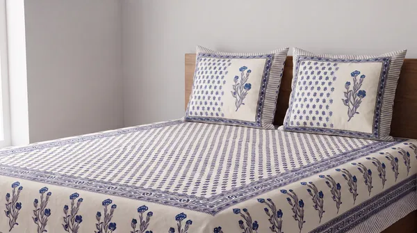 Pure_Cotton_King_Size_Bedsheet_with_2_Pillow_Covers_–_Navy_Blue_Jaipuri_Floral_-_Neel__Bagh_Thread_Count_140_GSM_200