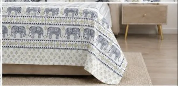 Printed_Rajwadi_Elephant_Pattern__premium_King_Size_Bed_Sheet_Thread_Count_140_GSM_200