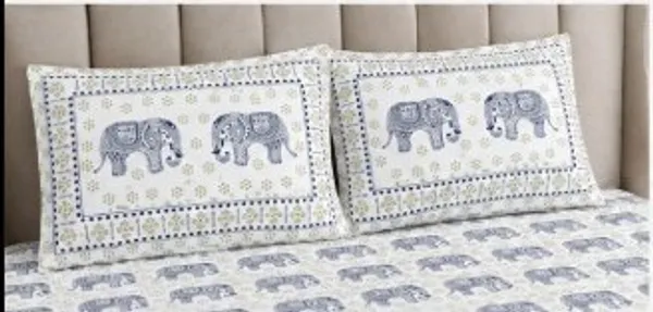 Printed_Rajwadi_Elephant_Pattern__premium_King_Size_Bed_Sheet_Thread_Count_140_GSM_200