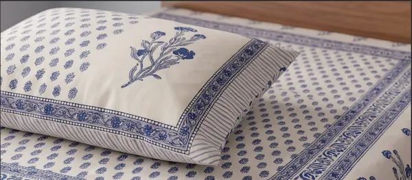 Pure_Cotton_King_Size_Bedsheet_with_2_Pillow_Covers_–_Navy_Blue_Jaipuri_Floral_-_Neel__Bagh_Thread_Count_140_GSM_200