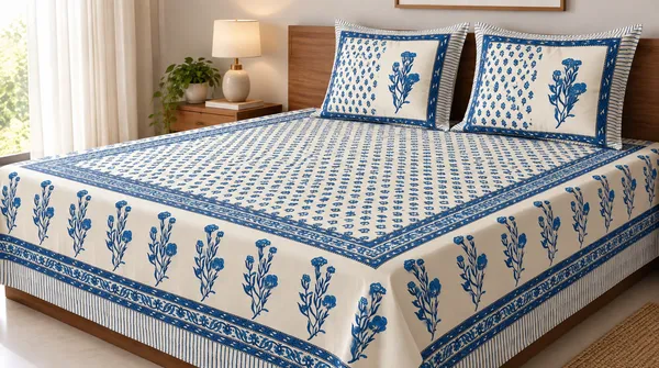 Pure_Cotton_King_Size_Bedsheet_with_2_Pillow_Covers_–_Royal_Blue_Jaipuri_Floral_-_Neel_Bagh_Thread_Count_140_GSM_200