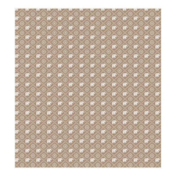 Brown_Printed_Elephant_Pattern_King_Size_Bedsheet