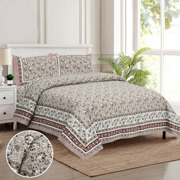 Brown_Paisley_Printed_King_Size_Bedsheet_Set