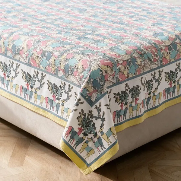 Yellow_Floral_Print_King_Size_Bedsheet_Set