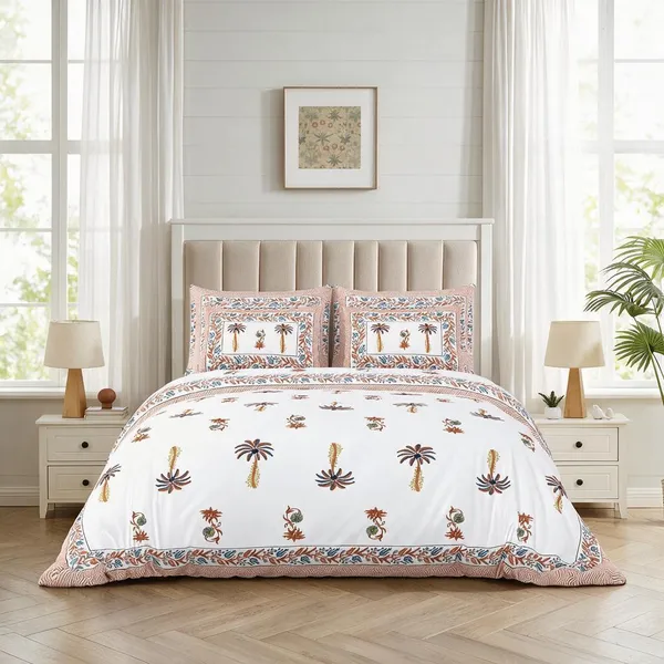 Dusty_Rose_Floral_Printed_King_Size_Bedsheet_Set