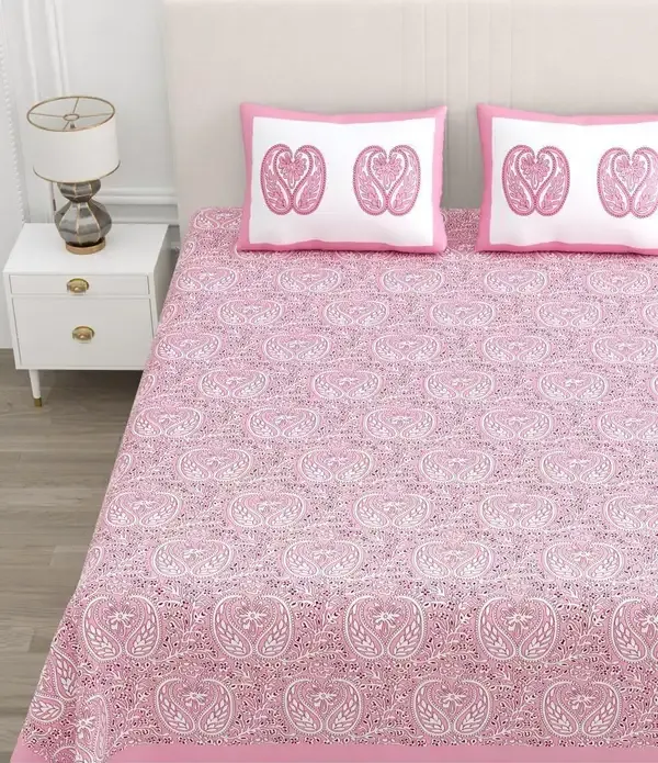 Pink_Paisley_Print_King_Size_Bedsheet