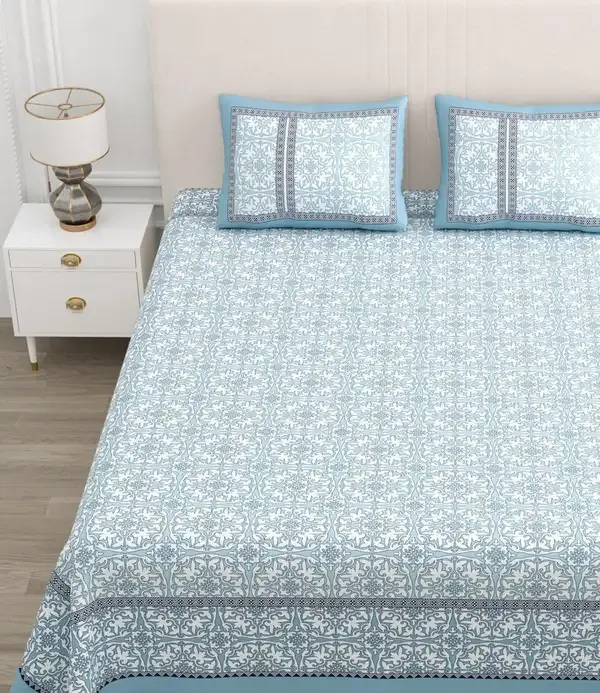 Blue_Ornamental_Print_King_Size_Bedsheet