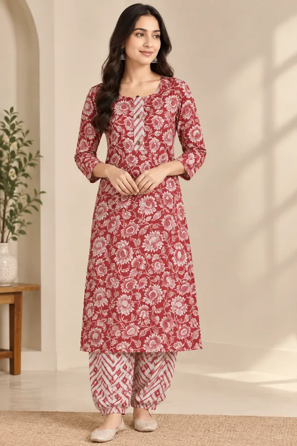 Printed_Cotton_2_peice_Kurti_set