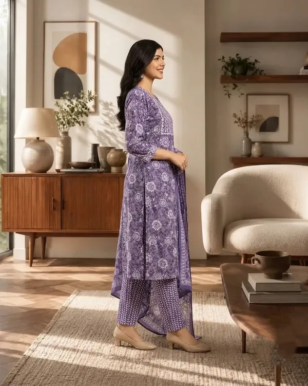 Purple_Cotton_Printed_Kurta_Set_for_Women
