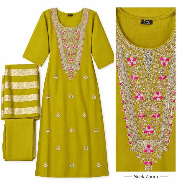Mustard_Embroidered_Sleeveless_Kurta_Set_for_Women
