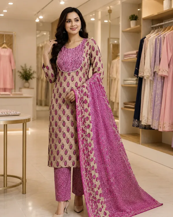 Beige_Printed_Straight_Fit_Kurta_Set_for_Women