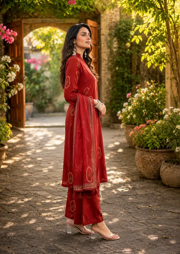 Red_Printed_Straight_Kurta_Set_for_Women