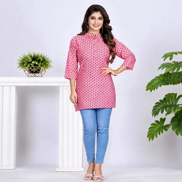 Pink_Printed_Straight_Kurti_for_Women