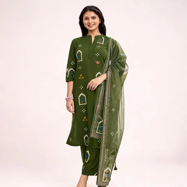 Green_Printed_Ethnic_Kurta_Set_for_Women