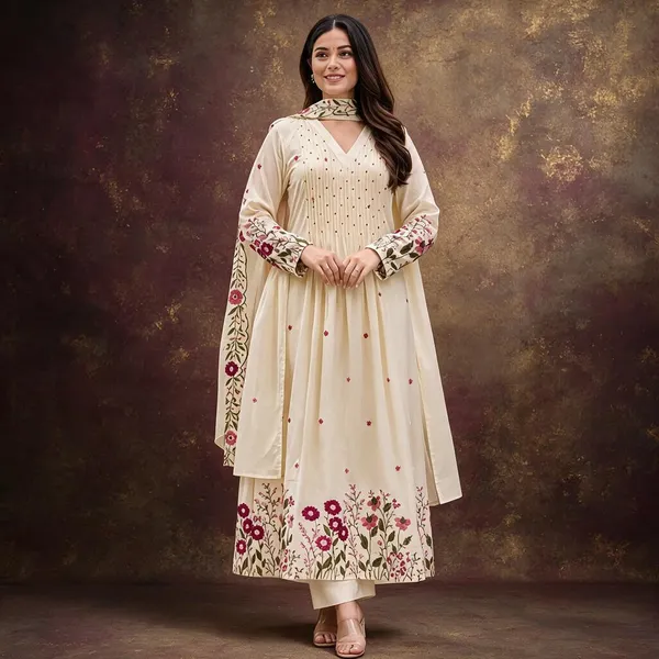 Cream_Floral_Anarkali_Suit_Set_for_Women