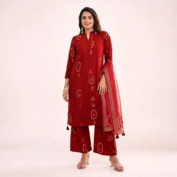Red_Printed_Straight_Kurta_Set_for_Women