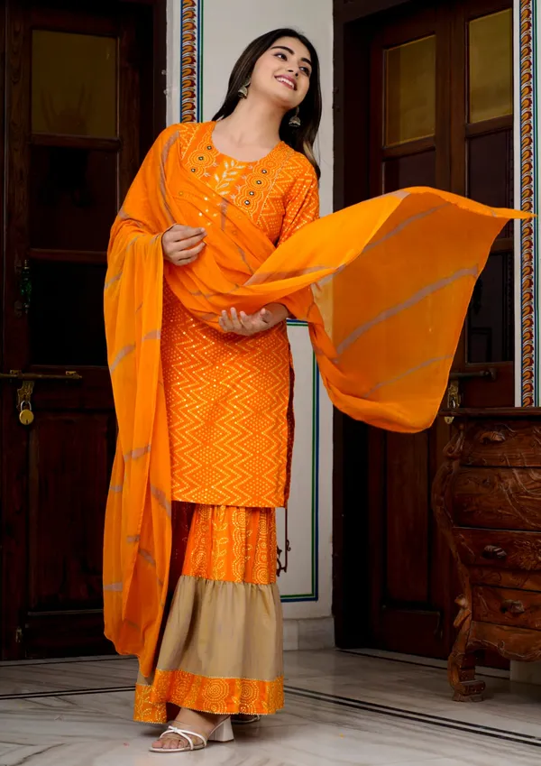 Orange_Rayon_Straight_Kurta_Palazzo_Dupatta_Set_For_Women