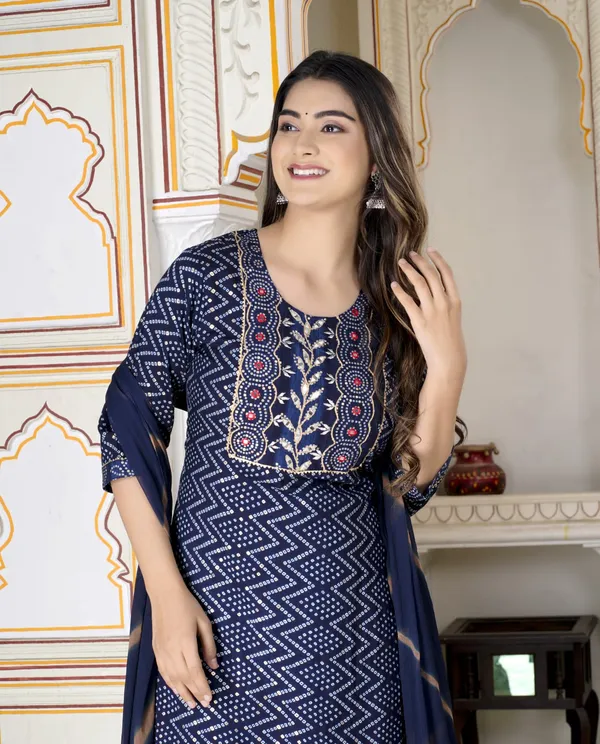Navy_Blue_Rayon_Printed_Kurta_Palazzo_Dupatta_Set_For_Women