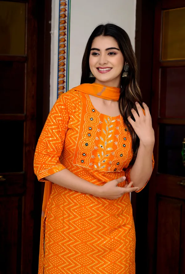 Orange_Rayon_Straight_Kurta_Palazzo_Dupatta_Set_For_Women