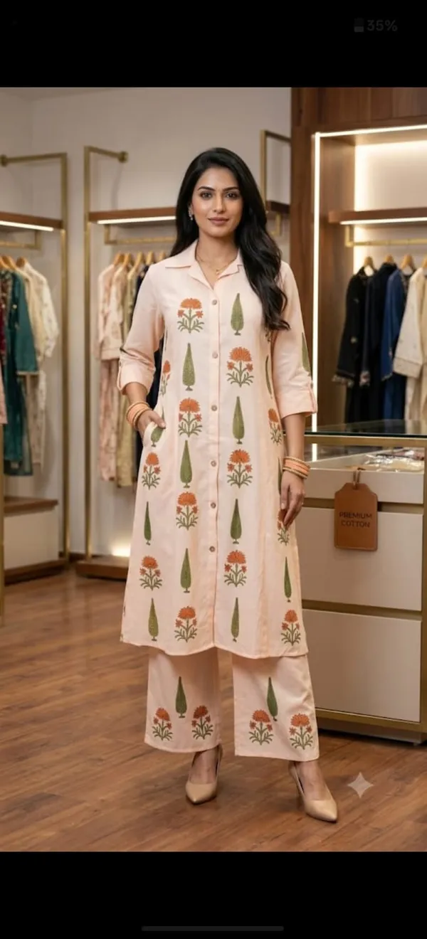 Pink_Cotton_Linen_Straight_Kurta_Set_For_Women