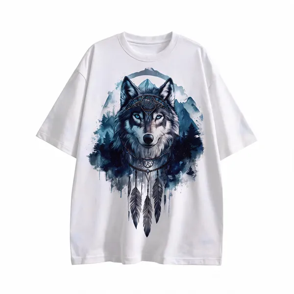White_Cotton_Oversized_Wolf_Graphic_T-Shirt_For_Women