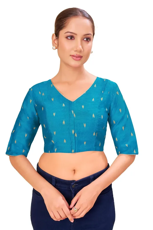 Women_Woven_Banarasi_Saree_Blouse