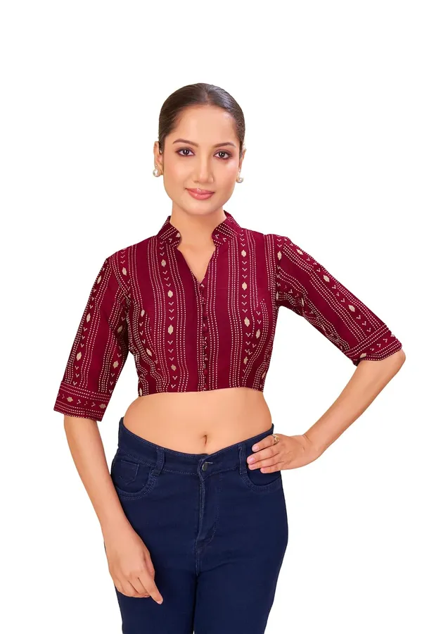 Women_Woven_Banarasi_Saree_Blouse