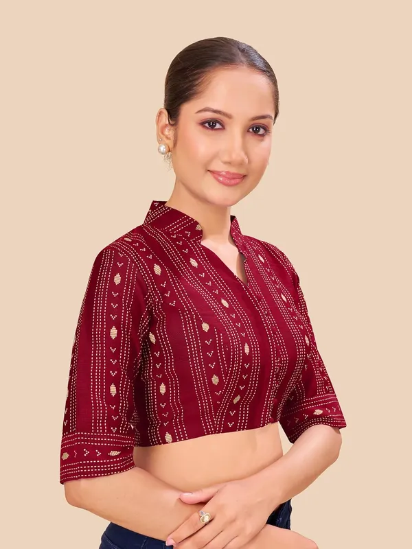 Women_Woven_Banarasi_Saree_Blouse