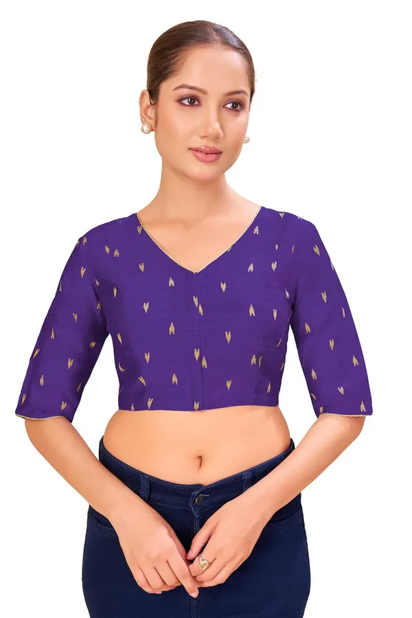 Women_Woven_Banarasi_Saree_Blouse