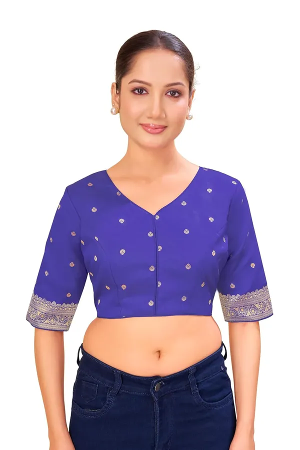 Women_Woven_Banarasi_Saree_Blouse