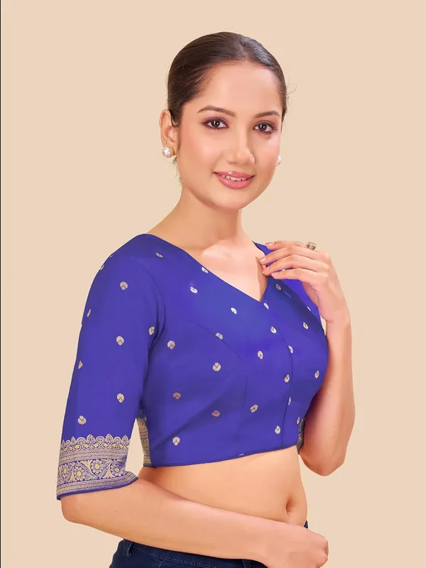 Women_Woven_Banarasi_Saree_Blouse