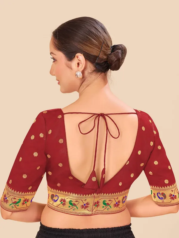 Women_Woven_Banarasi_Saree_Blouse