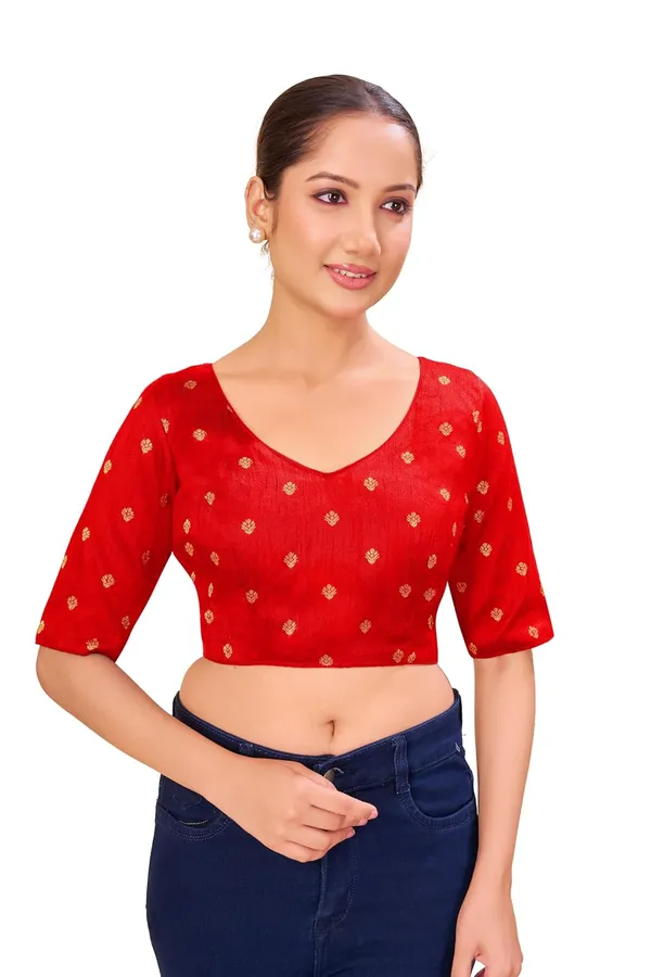 Women_Woven_Banarasi_Saree_Blouse