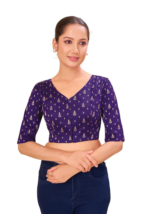 Women_Woven_Banarasi_Saree_Blouse
