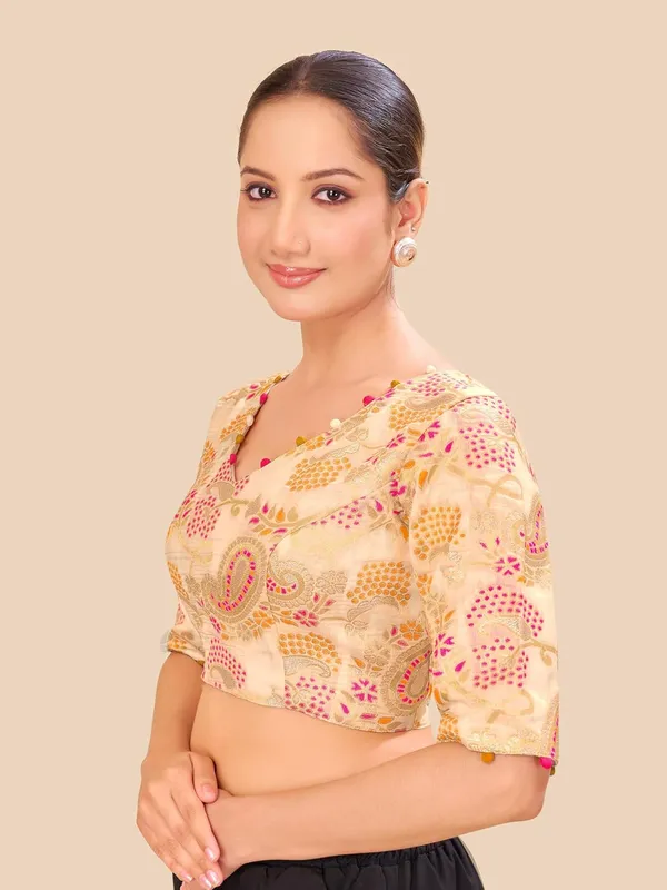 Women_Woven_Banarasi_Saree_Blouse