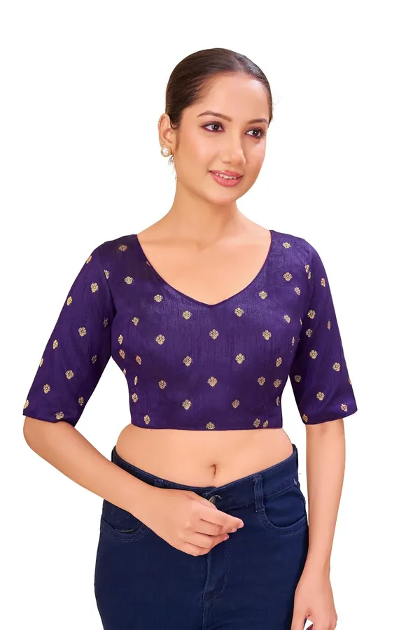 Women_Woven_Banarasi_Saree_Blouse